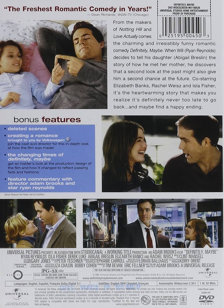 その他 Critical Review - Definitely Maybe [DVD] Amazon.com: Definitely, Maybe (Widescreen) : Ryan Reynolds